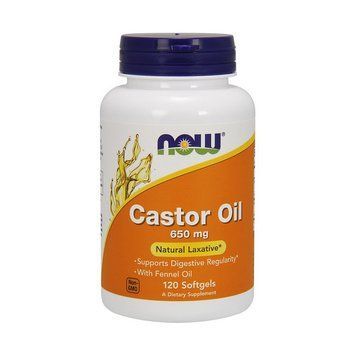 NOW Castor Oil 650 mg (120 softgels) 10241-01 фото