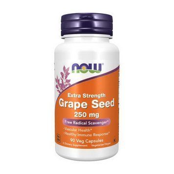 NOW Grape Seed 250 mg extra strength (90 veg caps) 18872-01 фото