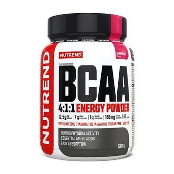 Nutrend BCAA 4:1:1 Energy Powder (просипається з під кришки) (500 g, raspberry) 21812-02_U001852 фото