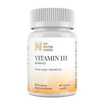 My Nutri Week Vitamin D3 1000IU (25 mcg) (120 caps) 24194-01 фото