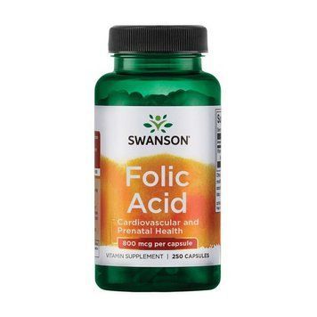 Swanson Folic Acid 800 mcg (250 caps) 19859-01 фото