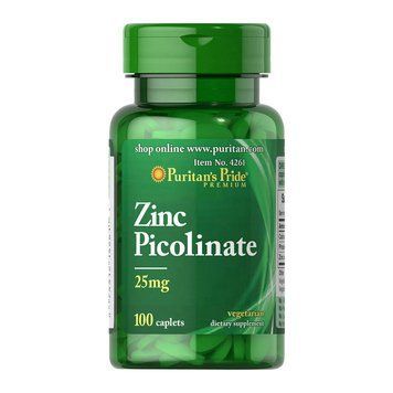 Puritan's Pride Zinc Picolinate 25 mg (100 caplets) 08967-01 фото