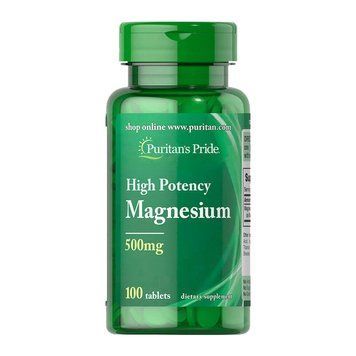 Puritan's Pride Magnesium 500 mg High Potency (100 tablets) 08810-01 фото