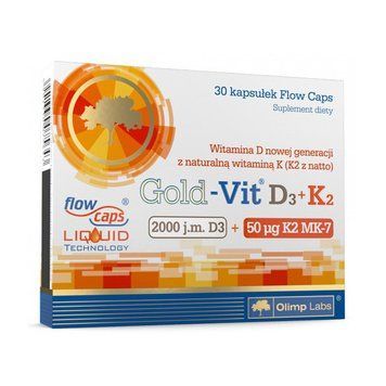 OLIMP Gold-Vit D3 + K2 (2000 IU/50 &micro;g) (30 caps) 18879-01 фото