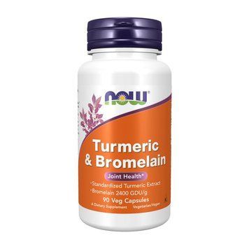 NOW Turmeric & Bromelain (90 veg caps) 18351-01 фото
