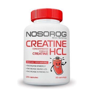 NOSOROG Creatine HCL (затертий термін придатності) (120 caps) 10022-01_U002238 фото