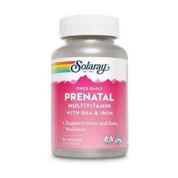 Solaray Prenatal Multivitamin with DHA & Iron (90 veg caps) 24384-01 фото
