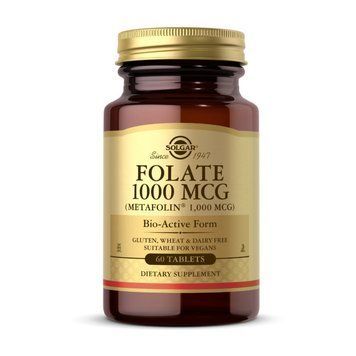 Solgar Folate 1000 mcg (Metafolin 1,000 mcg) (60 tab) 18896-01 фото