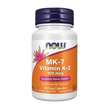 NOW MK-7 Vitamin K-2 100 mcg (60 veg caps) 18901-01 фото