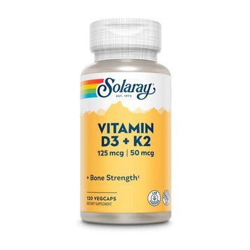 Solaray Vitamin D3+K2 (soy free) (120 veg caps) 19368-01 фото