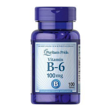 Puritan's Pride Vitamin B-6 100 mg (100 tablets) 08966-01 фото