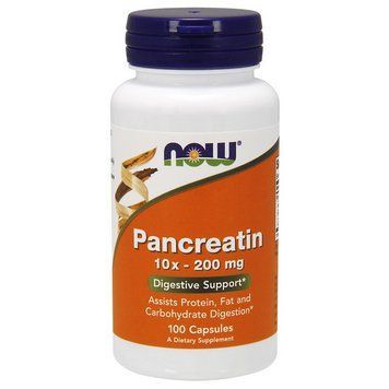 NOW Pancreatin 2000 (10x-200 mg) (100 caps) 08307-01 фото
