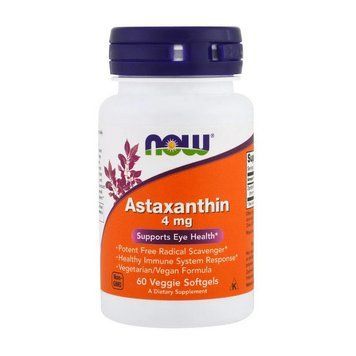 NOW Astaxanthin 4 mg (60 veg softgels) 11727-01 фото