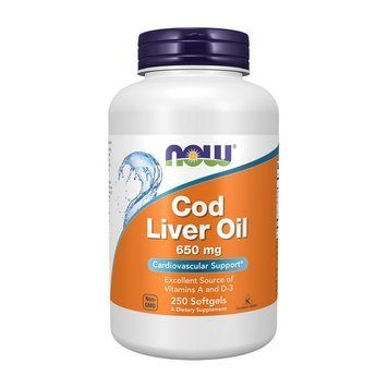 NOW Cod Liver Oil (срок до 28.04.2026) (250 softgels) 11322-01_T002314 фото