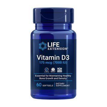 Life Extension Vitamin D3 175 mcg (7,000 IU) (60 softgels) 18722-01 фото