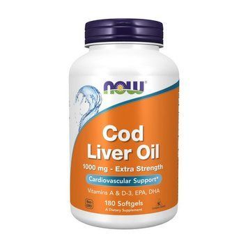 NOW Cod Liver Oil 1000 mg Extra Strength (срок до 28.02.2026) (180 softgels) 20115-01_T002241 фото
