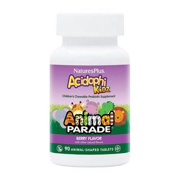 Natures Plus Animal Parade Acidophi Kidz (90 animal-shaped tabs, berry) 23290-01 фото