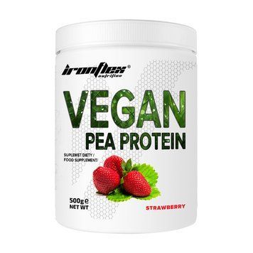 IronFlex Vegan Pea Protein (500 g, strawberry) 23996-01 фото