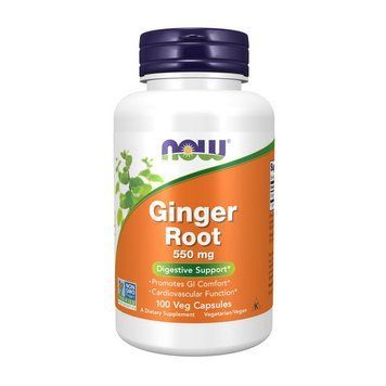 NOW Ginger Root 550 mg (100 veg caps) 22962-01 фото