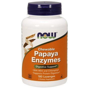 NOW Papaya Enzyme Chewable (180 lozenges) 07720-01 фото