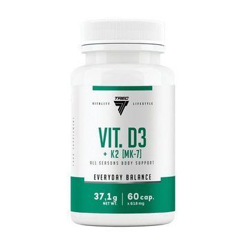 TREC nutrition Vit. D3 + K2 MK-7 (60 caps) 23529-01 фото