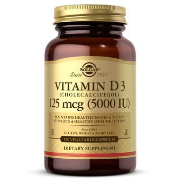 Solgar Vitamin D3 5000 IU (120 veg caps) 18402-01 фото