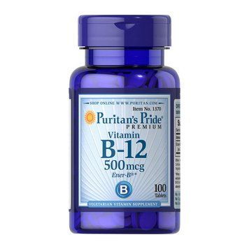 Puritan's Pride Vitamin B-12 500 mcg (100 tablets) 08964-01 фото