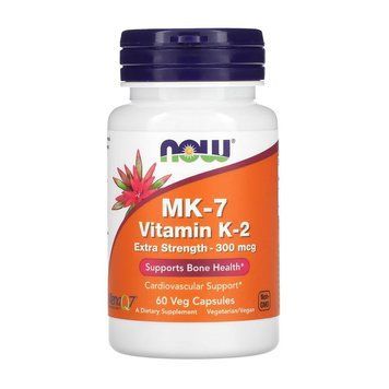 NOW MK-7 Vitamin K-2 300 mcg (60 veg caps) 23676-01 фото