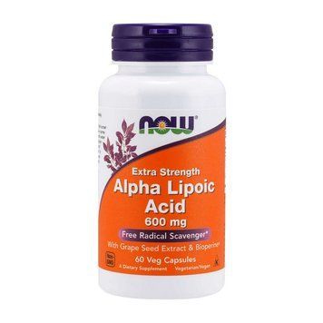 NOW Alpha Lipoic Acid 600 mg Extra Strength (60 caps) 09384-01 фото