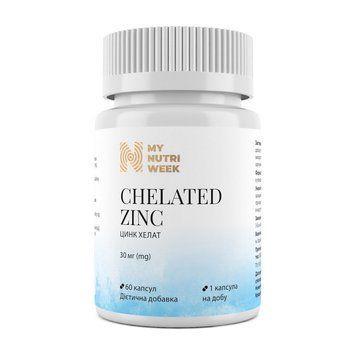 My Nutri Week Chelated Zinc 30 mg (60 caps) 23731-01 фото