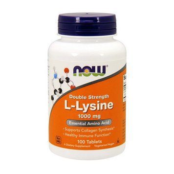 NOW L-Lysine 1000 mg double strength (100 tabs) 03872-01 фото
