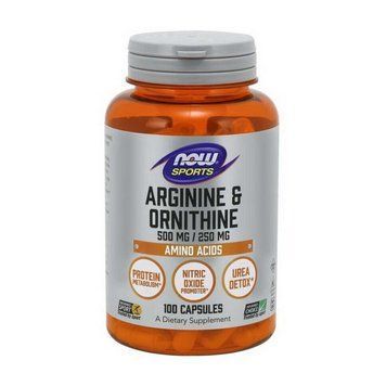 NOW Arginine & Ornithine (100 caps) 00049-01 фото