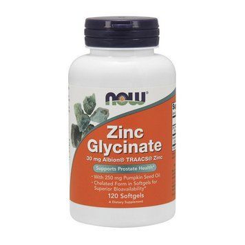NOW Zinc Glycinate 30 mg (120 softgels) 06365-01 фото
