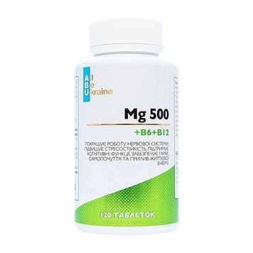ABU Mg 500 + B6 + B12 (120 tab) 23866-01 фото