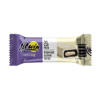 Fitwin Bar No Sugar Added (мя`тий батончик) (60 g, cookies & cream) 23318-01_U002237 фото