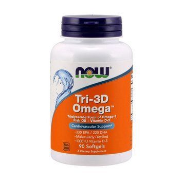 NOW Tri-3D Omega-3 (90 softgels) 09308-01 фото