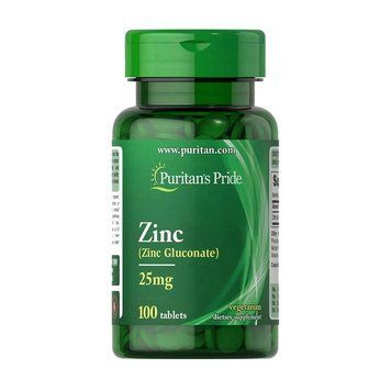 Puritan's Pride Zinc Gluconate 25 mg (100 tabs) 07439-01 фото