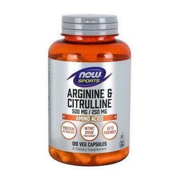NOW Arginine & Citrulline 500 mg/250 mg (120 caps) 06703-01 фото
