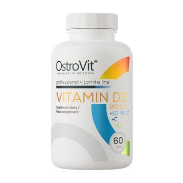OstroVit Vitamin D3 2000 IU+K2+MK-7+C+Zn (60 caps) 20371-01 фото