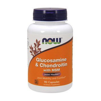 NOW Glucosamine & Chondroitin with MSM (90 caps) 02164-01 фото