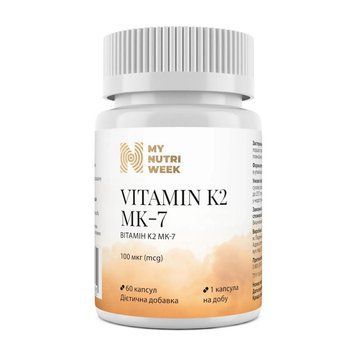 My Nutri Week Vitamin K2 MK-7 100 mcg (60 caps) 24186-01 фото
