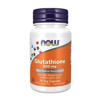 NOW Glutathione 500 mg (30 veg caps) 18429-01 фото