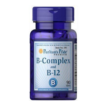 Puritan's Pride Vitamin B-Complex and Vitamin B-12 (90 tablets) 09959-01 фото