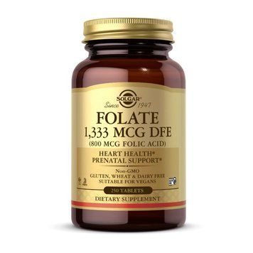 Solgar Folate 1,333 mcg DFE (Folic Acid 800 mcg) (250 tab) 18531-01 фото