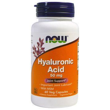 NOW Hyaluronic Acid 50 mg with MSM (60 veg caps) 07568-01 фото