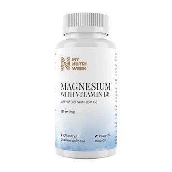 My Nutri Week Magnesium with Vitamin B6 399 mg (150 caps) 24189-01 фото