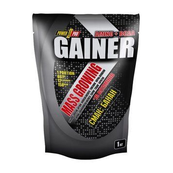 Power Pro Mass Growing Gainer (порушено цілісність упаковки) (1 kg, лісова ягода) 19457-04_U002148 фото