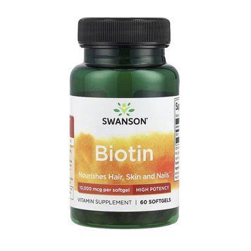 Swanson Biotin 10,000 mcg (60 sgels) 23916-01 фото