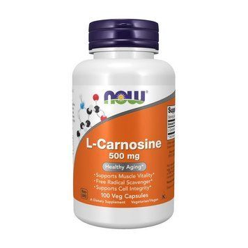 NOW L-Carnosine 500 mg (термін до 28.08.2025) (100 veg caps) 19835-01_S000147 фото